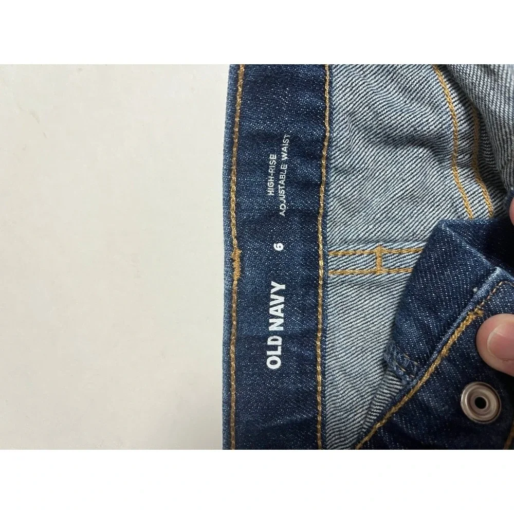 Old Navy Jean shorts kids High Rise size 6 Adjustable waist